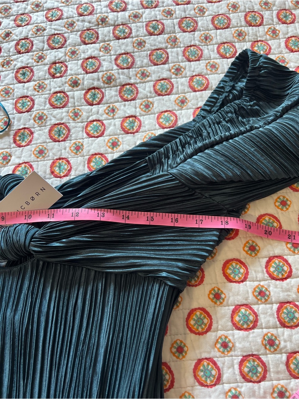 NWT Baltic Born Amani Plated Midi Dress in Peacock Blue size Large retails $79 - Picture 9 of 10